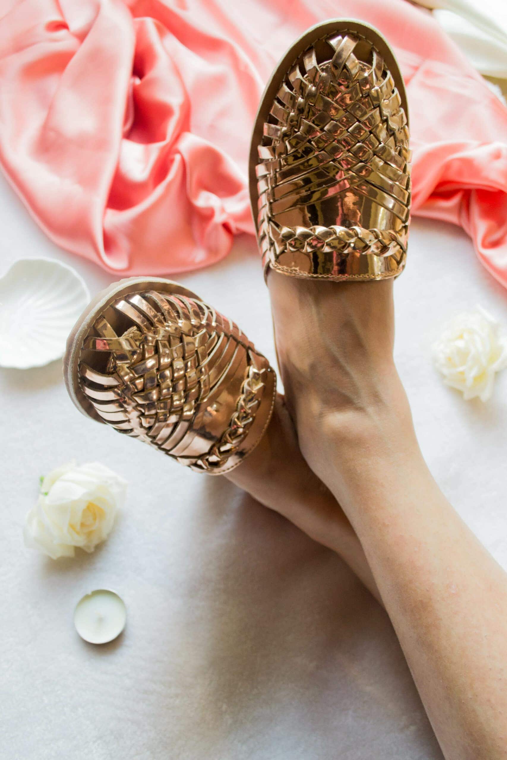 Shoes Rose Gold Huaraches Amurra Rose Gold 35