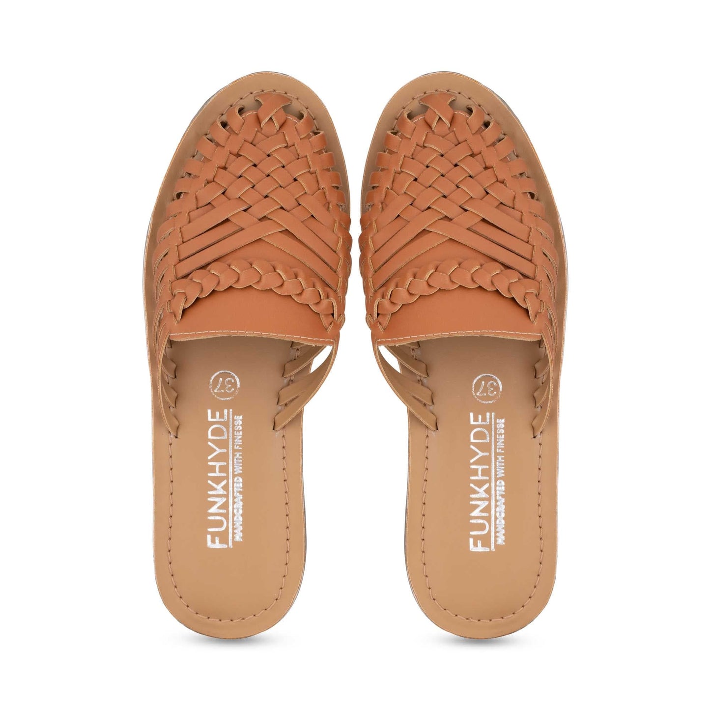 Amurra Tan Huarache Mules - Funkhyde India