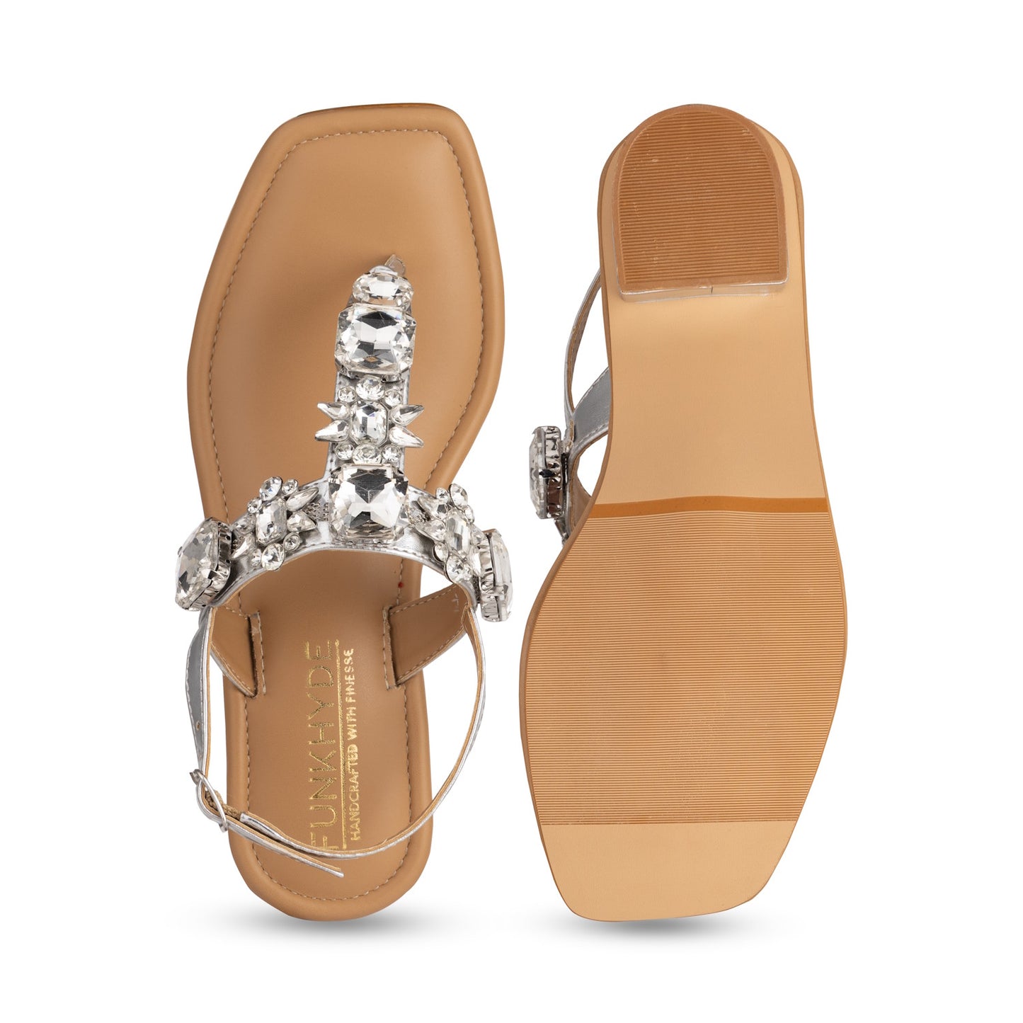 DREAM Heels - Silver Embellished Sandals