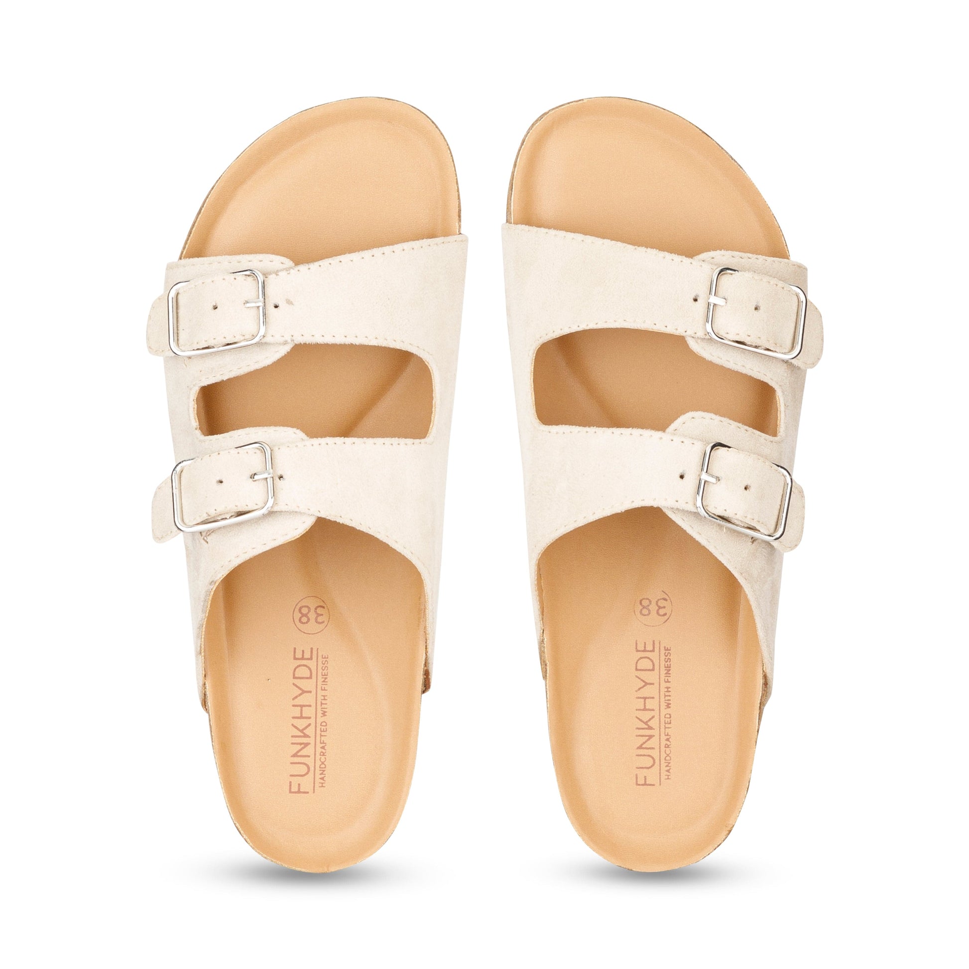 Jorain Beige Suede Comfort Slipons - Funkhyde India