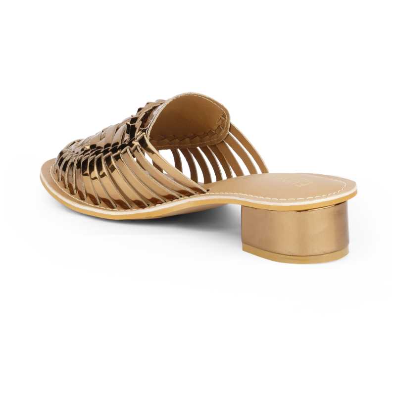 Samurra Antique Heeled Huarache Mules - 1.5" Heels - Funkhyde India