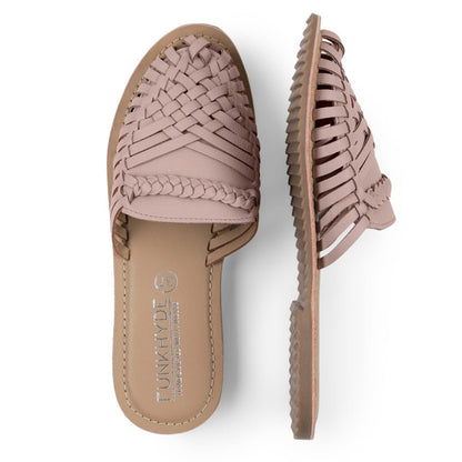 Amurra Baby Pink Huarache Mules - Funkhyde India