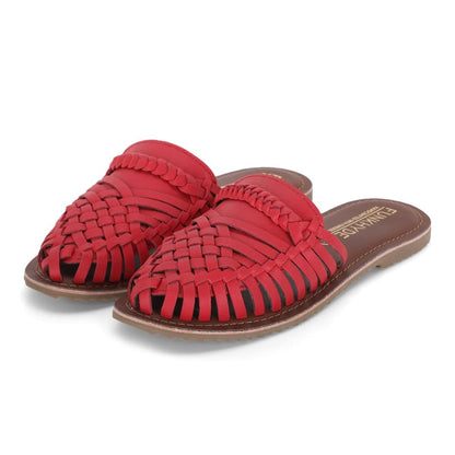 Amurra Red Huarache Mules - Funkhyde India