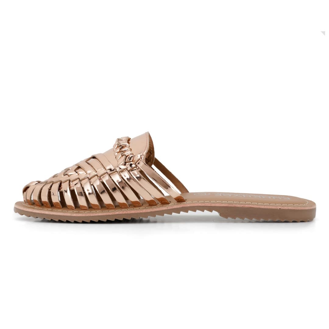 Amurra Rose Gold Huarache Mules - Funkhyde India