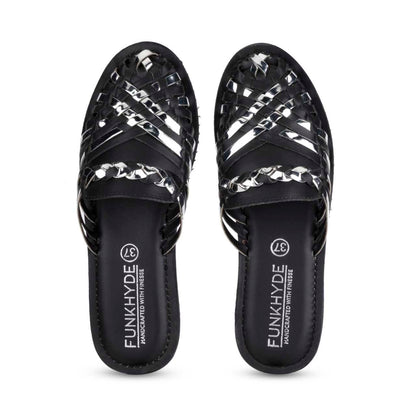 [ Flats ] Amurra Black Silver