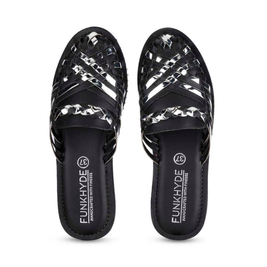 [ Flats ] Amurra Black Silver