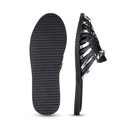 [ Flats ] Amurra Black Silver