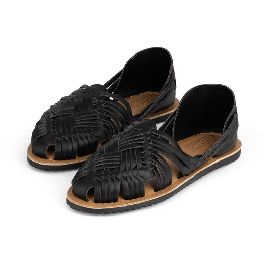 Haora Black Huarache Sandals