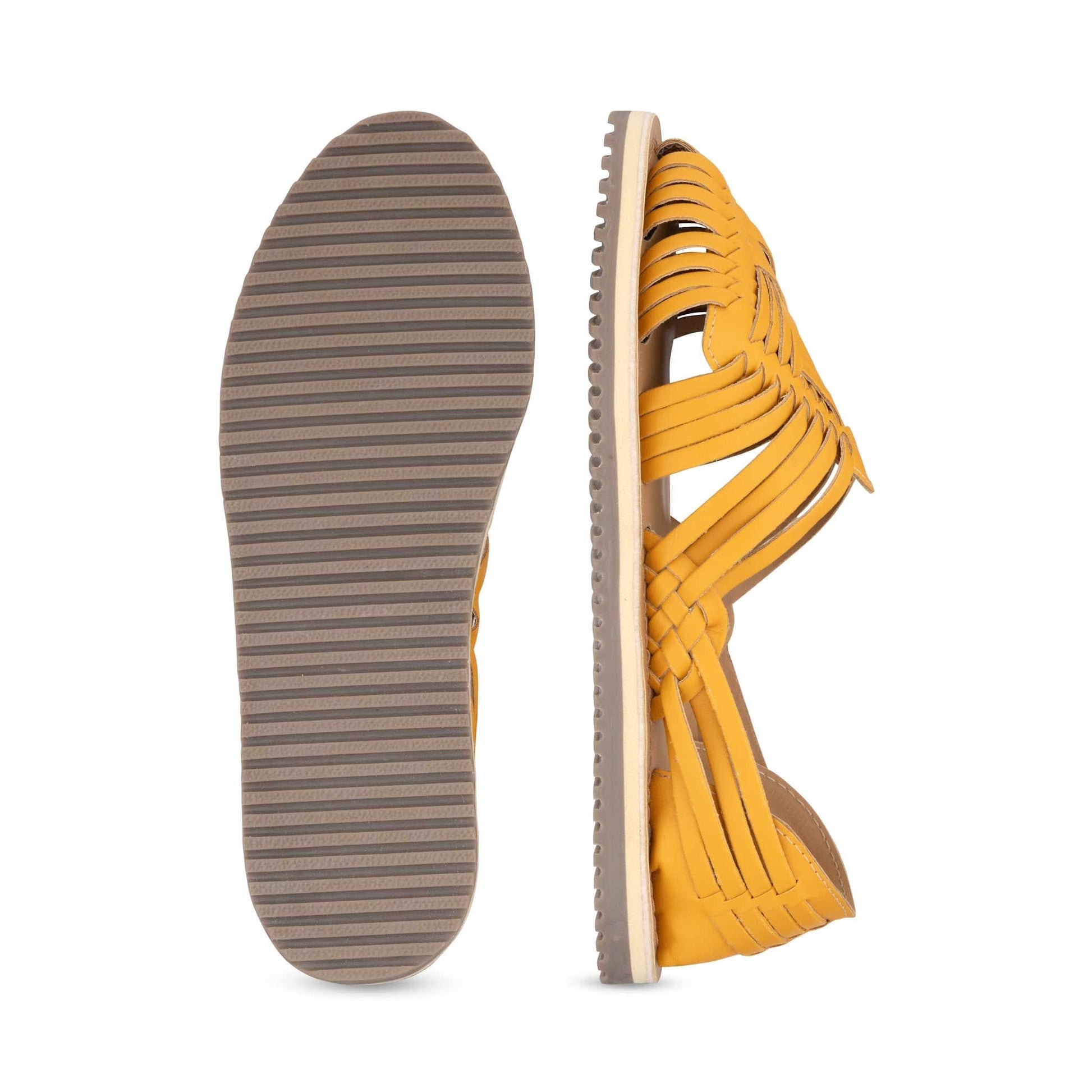 Haora Yellow Huarache Sandals - Funkhyde India