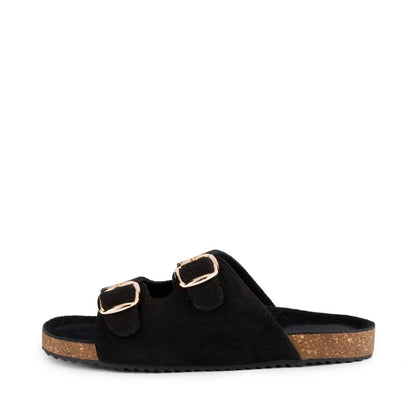 Jorain Black Suede Comfort Slipons - Funkhyde India