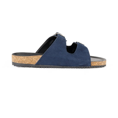 Jorain Navy Blue Suede Comfort Slipons - Funkhyde India