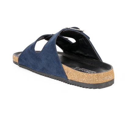 Jorain Navy Blue Suede Comfort Slipons - Funkhyde India