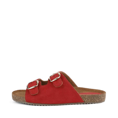 Jorain Red Suede Comfort Slipons - Funkhyde India