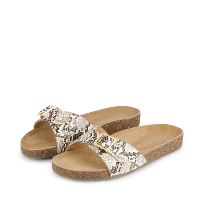 Navi Beige Snake Comfort Slipons - Funkhyde India