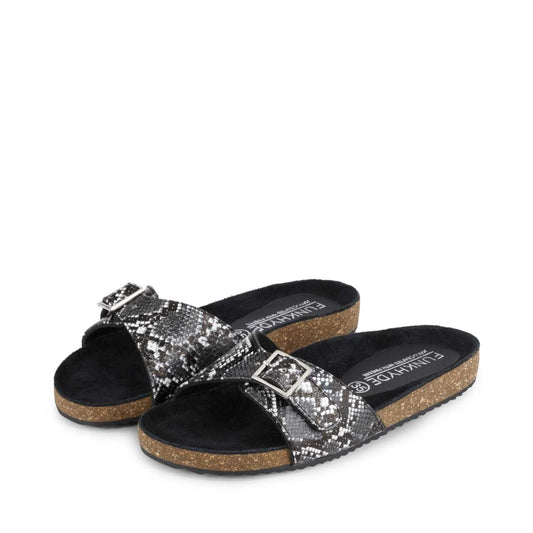 Navi Black Snake Comfort Slipons - Funkhyde India