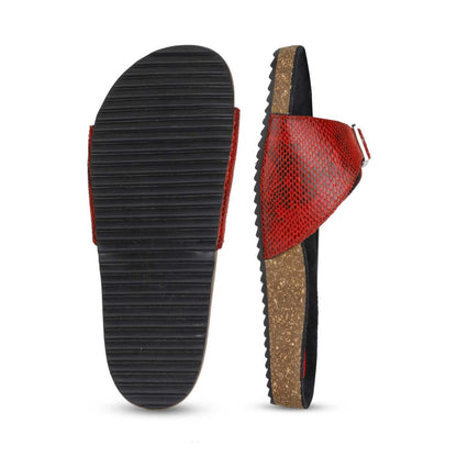 Navi Red Snake Comfort Slipons - Funkhyde India