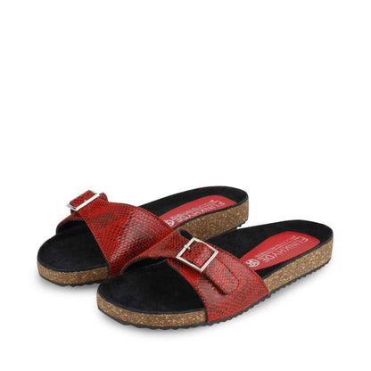 Navi Red Snake Comfort Slipons - Funkhyde India