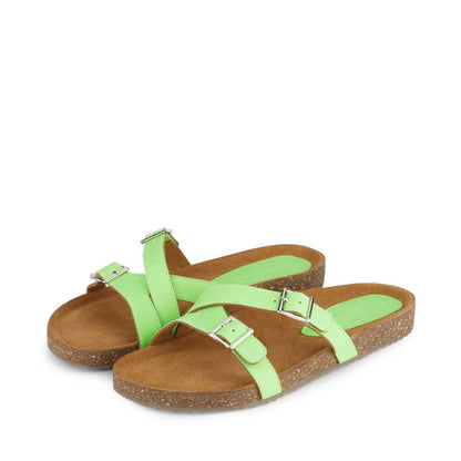 Poirou Neon Green Comfort Slipons - Funkhyde India