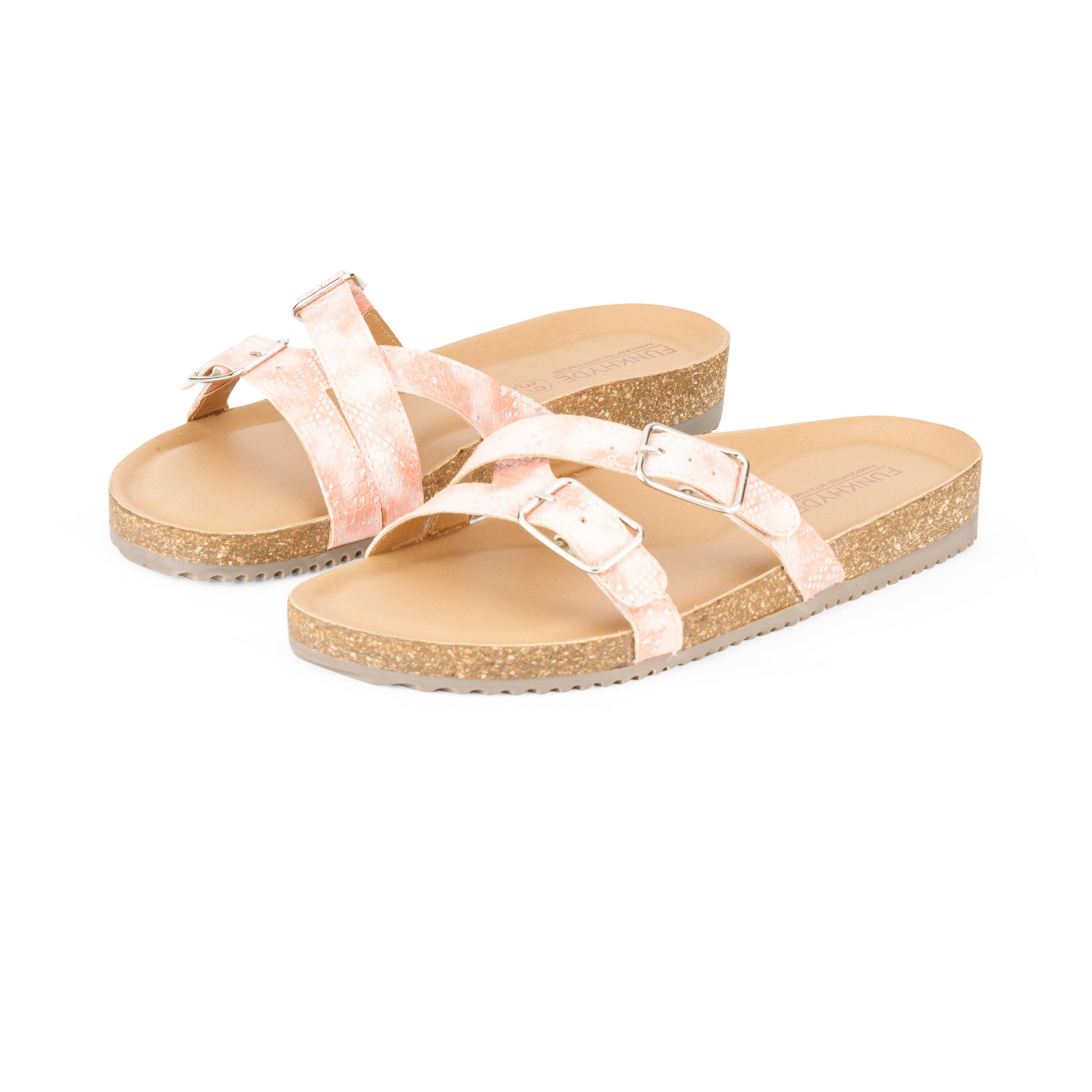 Poirou Peach Shimmer Comfort Slipons - Funkhyde India