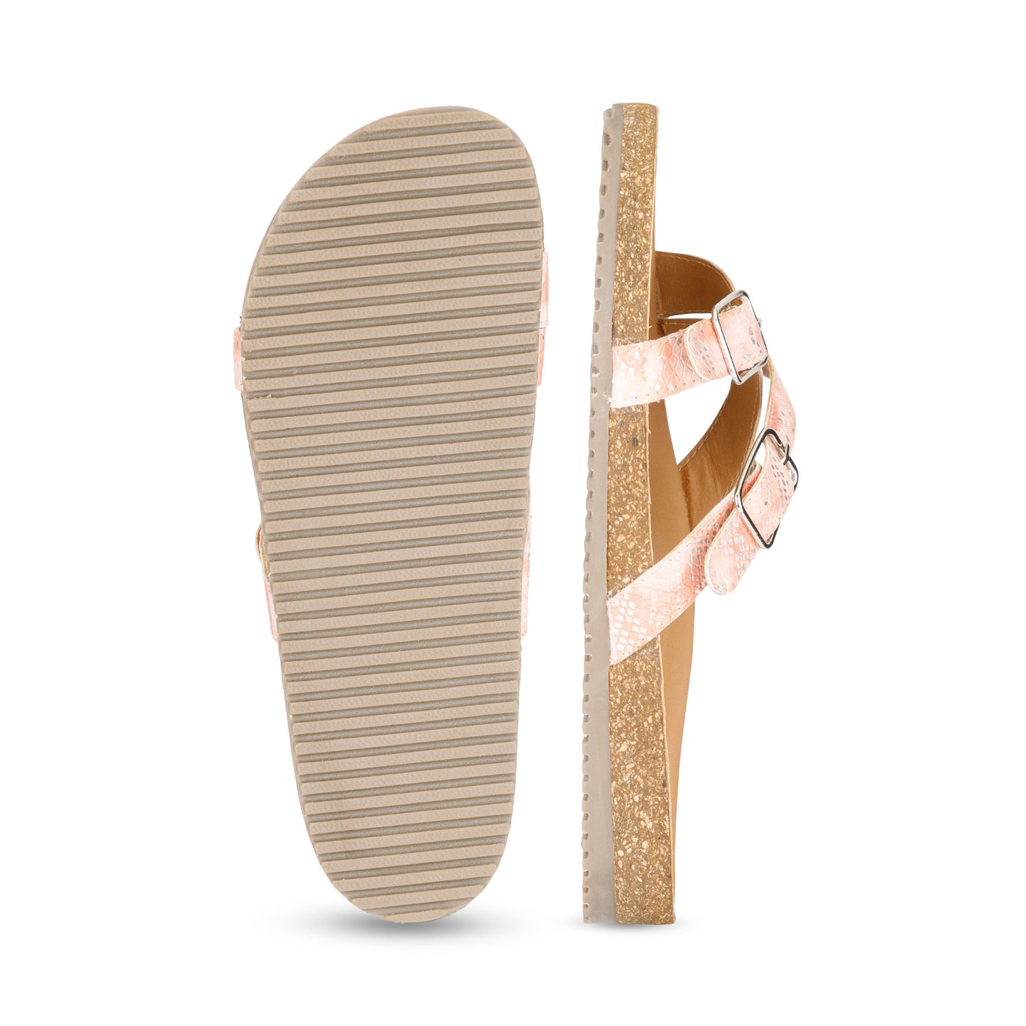 Poirou Peach Shimmer Comfort Slipons - Funkhyde India