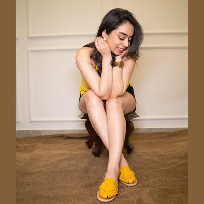 Haora Yellow Huarache Sandals